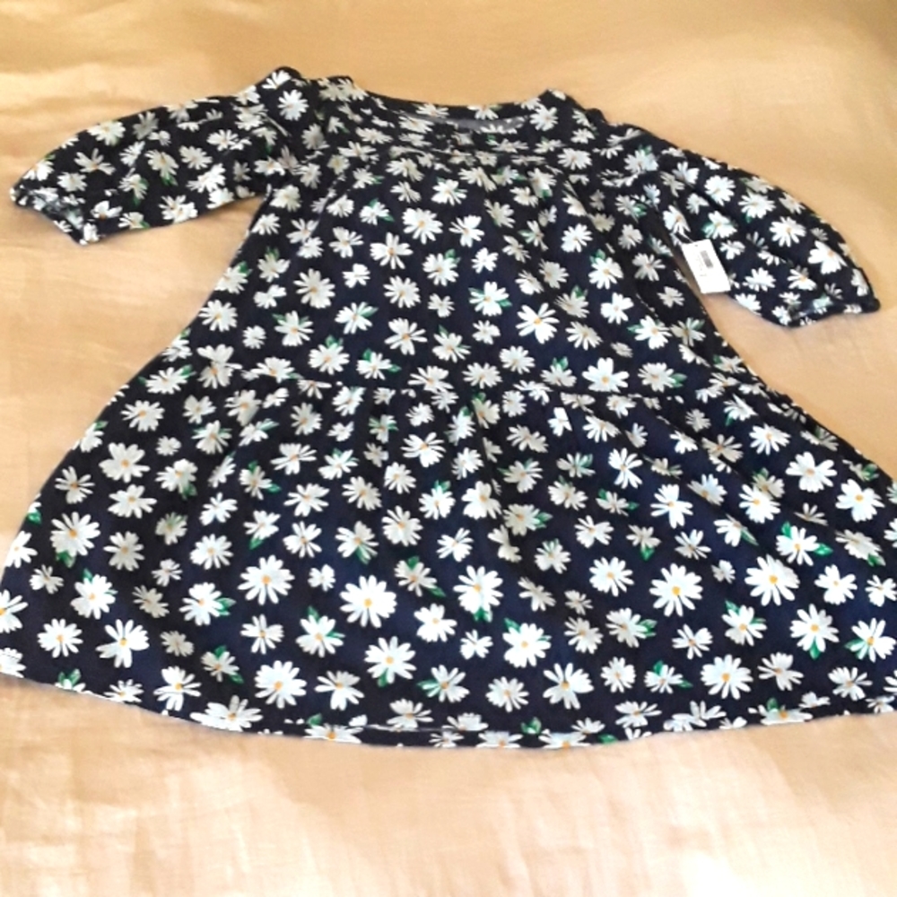 ( 2 ) NEW BOHO Floral Spring dresses 3/4 bubble sleeves SIZE M / 8 for GIRLS - Picture 8 of 12